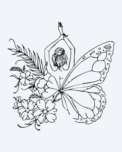 Floral Butterfly Woman