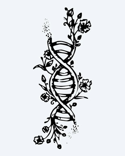 Floral DNA Helix