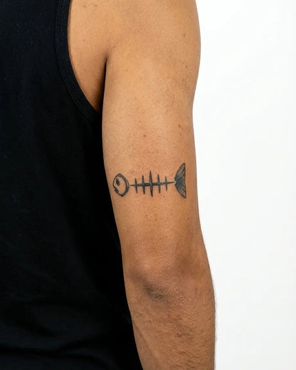 Minimalist Fish Skeleton