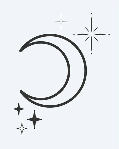 Crescent Moon & Stars