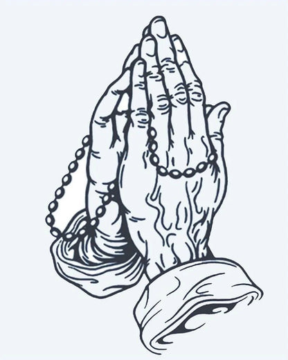 Praying Hands with Rosary