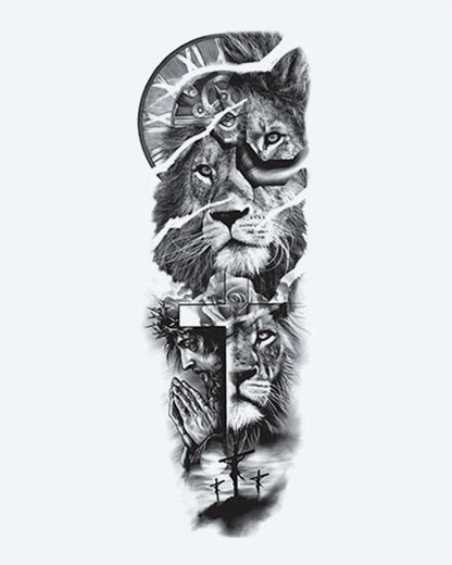 Lion, Cross & Praying Hands