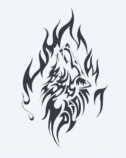 Tribal Howling Wolf