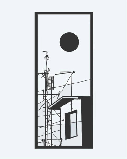Urban Rooftop Scene