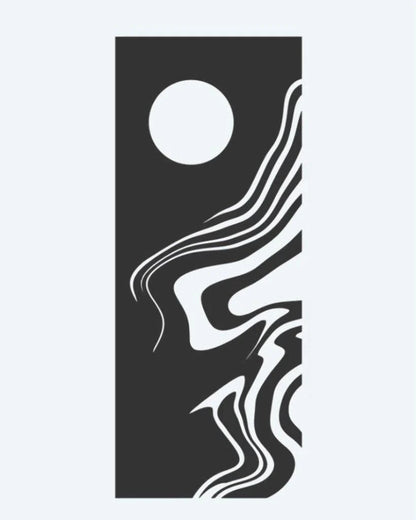 Abstract Moon & Waves