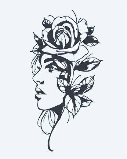 Woman & Rose Portrait