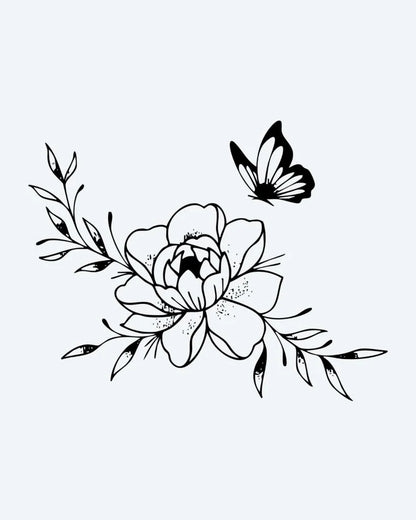 Peony & Butterfly