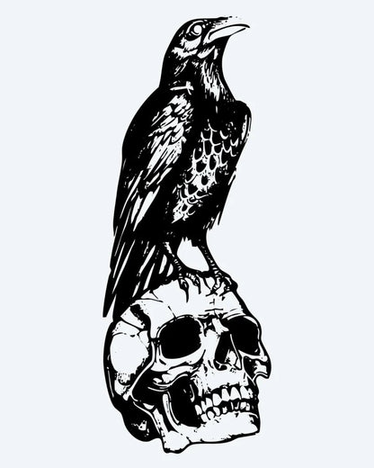 Raven on Skull