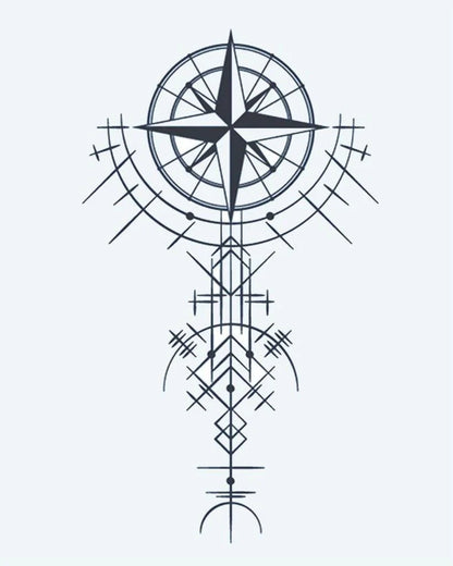 Geometric Compass Rose