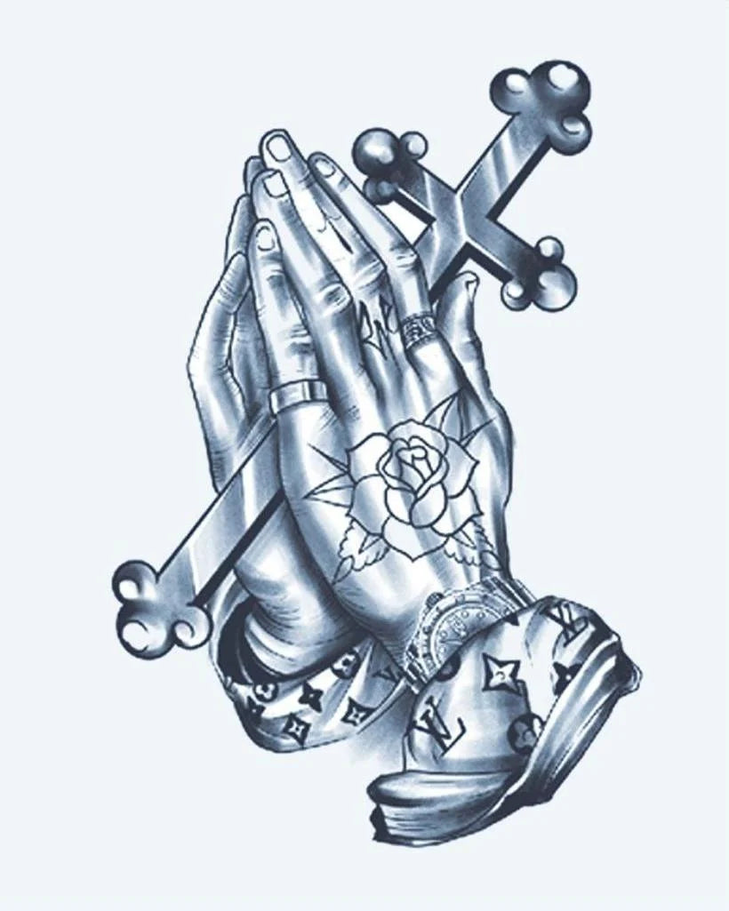 Praying Hands & Rosary