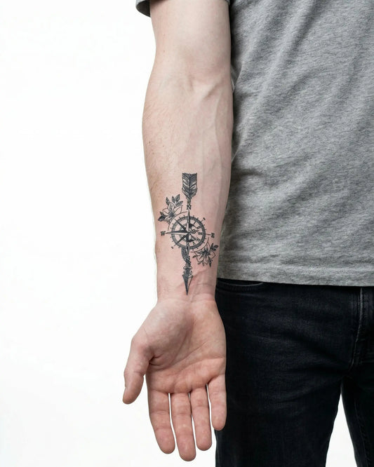 Floral Compass & Arrow