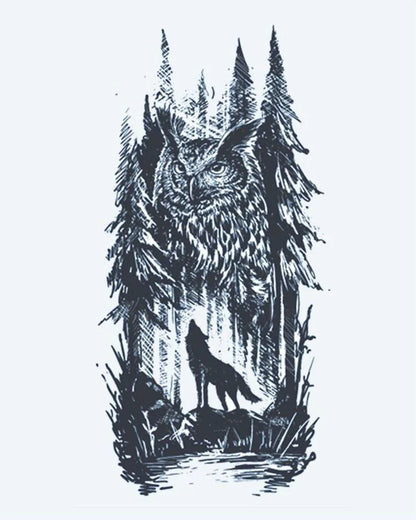 Forest Owl & Wolf